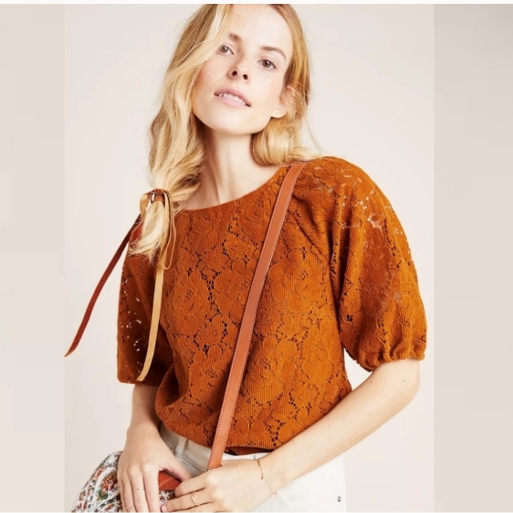 Anthropologie Dolan Norah Floral Corduroy Blouse - Small